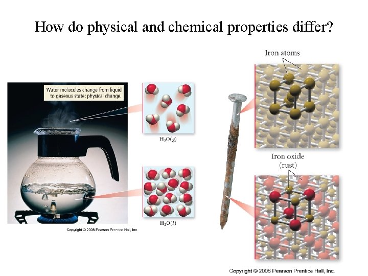 How do physical and chemical properties differ? 