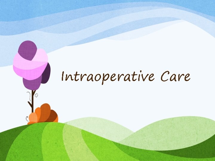 Intraoperative Care 