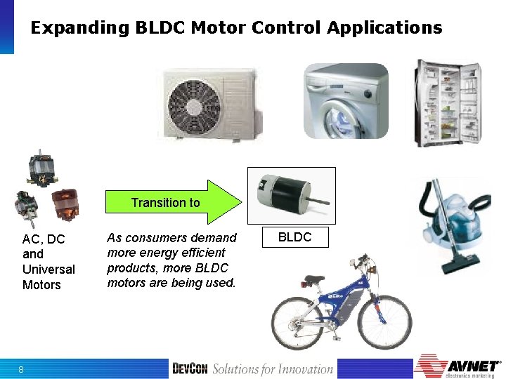 Expanding BLDC Motor Control Applications Transition to AC, DC and Universal Motors 8 As