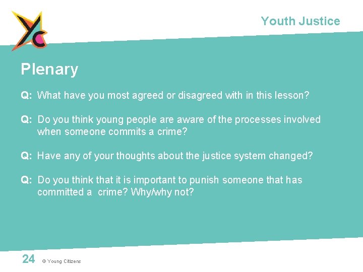 Youth Justice Plenary Q: What have you most agreed or disagreed with in this