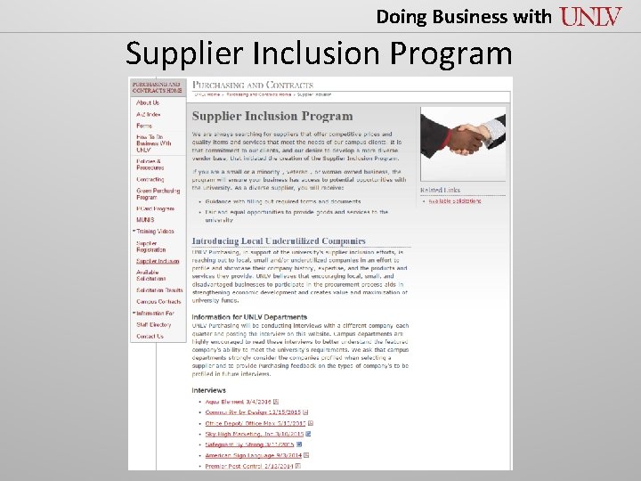 Doing Business with Supplier Inclusion Program 