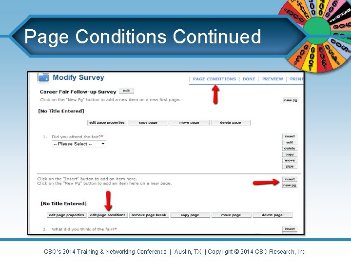 Page Conditions Continued CSO’s 2014 Training & Networking Conference | Austin, TX | Copyright