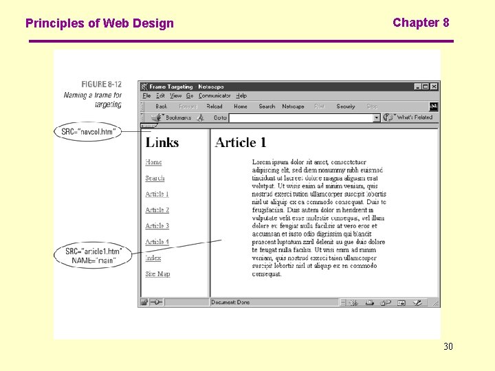 Principles of Web Design Chapter 8 30 