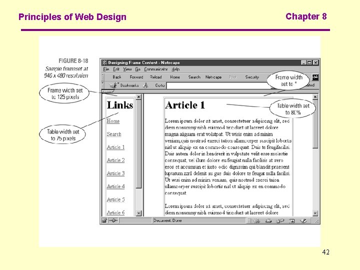 Principles of Web Design Chapter 8 42 