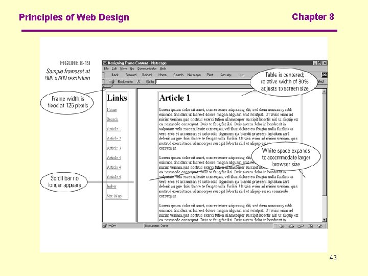 Principles of Web Design Chapter 8 43 