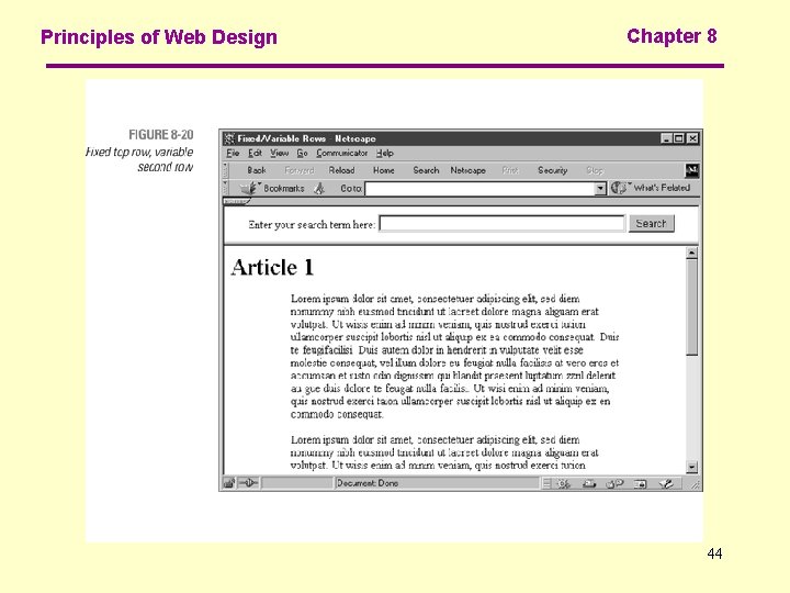 Principles of Web Design Chapter 8 44 