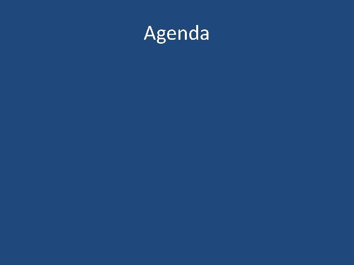 Agenda Agenda