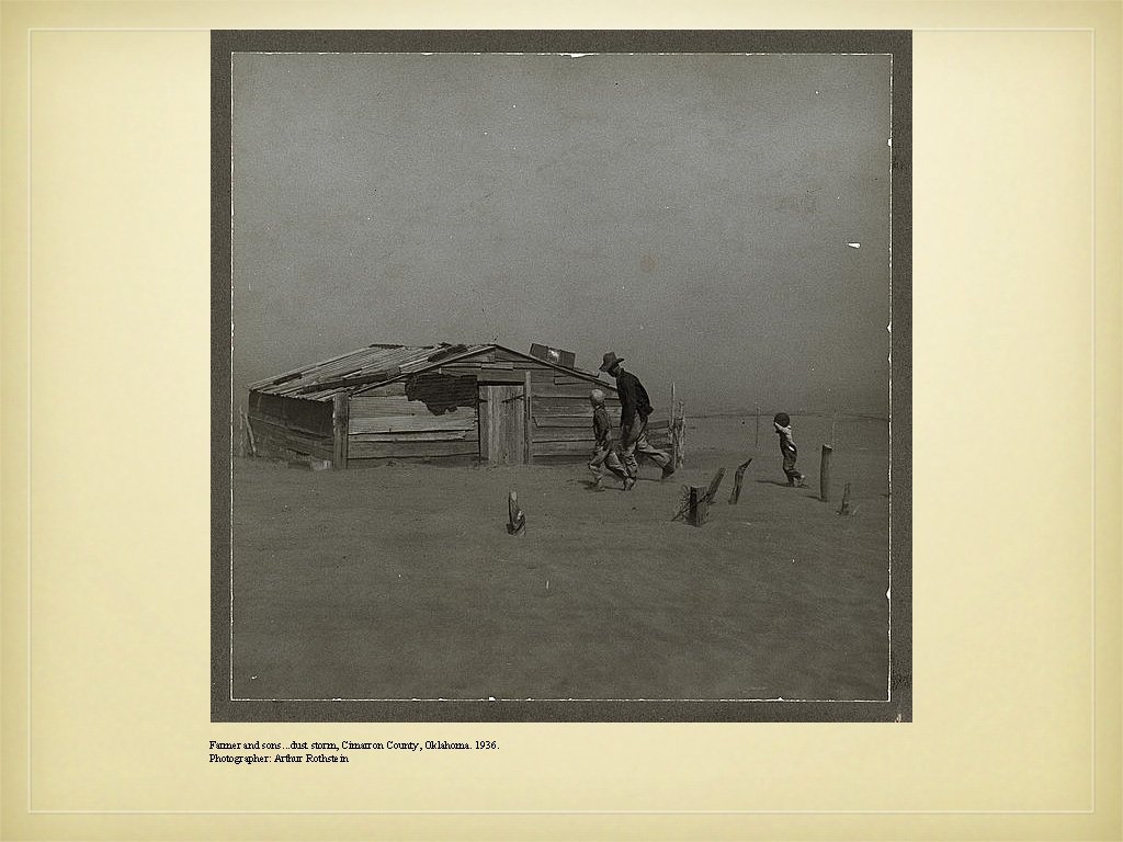 Farmer and sons. . . dust storm, Cimarron County, Oklahoma. 1936. Photographer: Arthur Rothstein