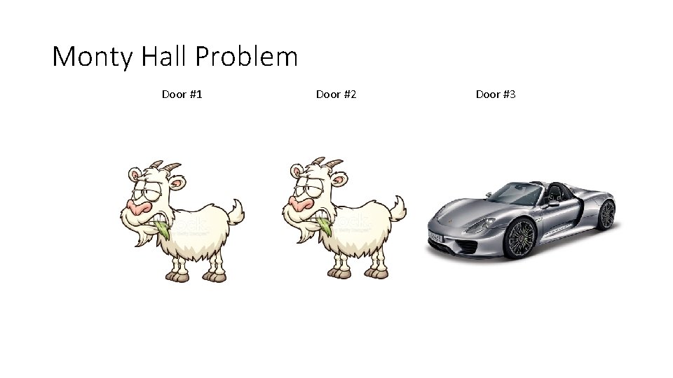 Monty Hall Problem Door #1 Door #2 Door #3 
