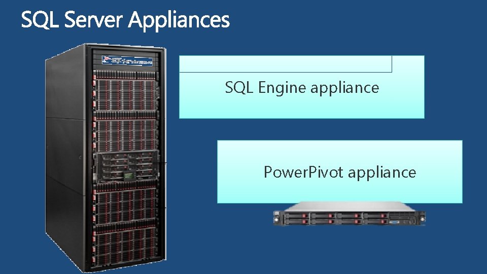 SQL Engine appliance Power. Pivot appliance 