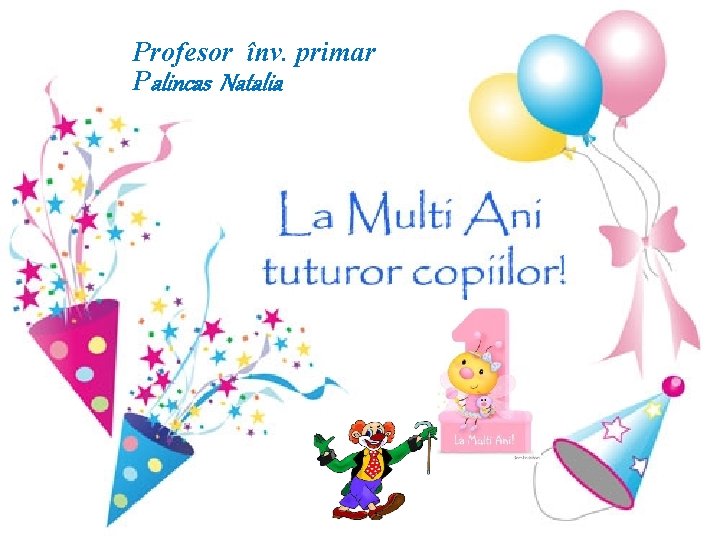Profesor înv. primar Palincas Natalia 
