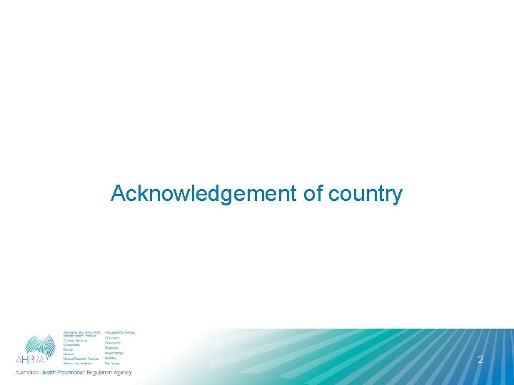 Acknowledgement of country 2 