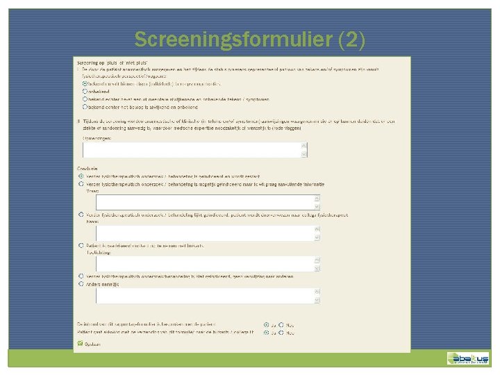 Screeningsformulier (2) 