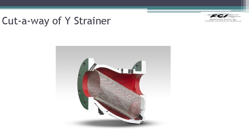 Cut-a-way of Y Strainer 
