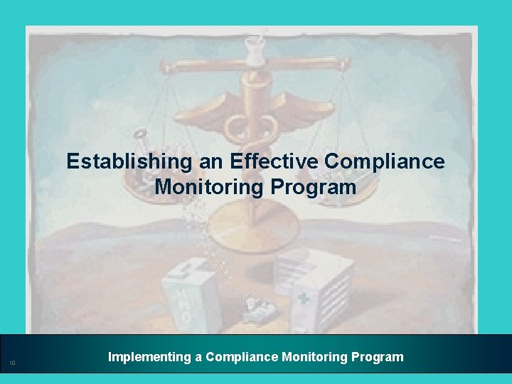 Establishing an Effective Compliance Monitoring Program 10 Implementing a Compliance Monitoring Program 