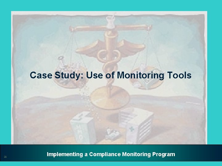 Case Study: Use of Monitoring Tools 20 Implementing a Compliance Monitoring Program 