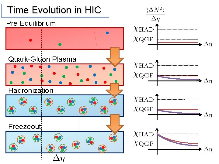 Time Evolution in HIC Pre-Equilibrium Quark-Gluon Plasma Hadronization Freezeout 