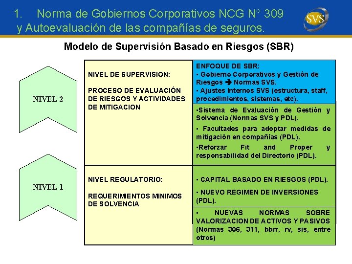 1. Norma de Gobiernos Corporativos NCG N° 309 y Autoevaluación de las compañías de