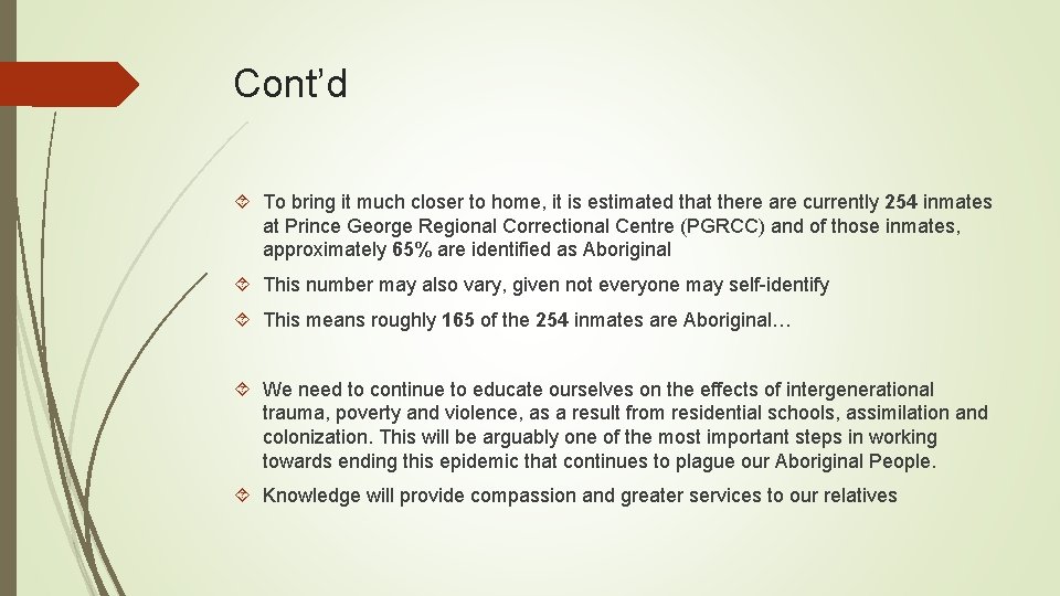 Cont’d To bring it much closer to home, it is estimated that there are Cont’d To bring it much closer to home, it is estimated that there are