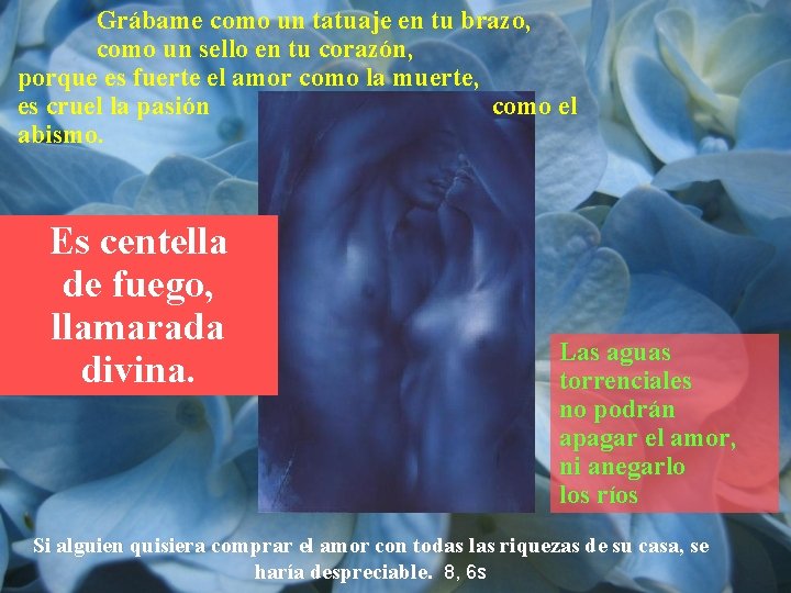 Grábame como un tatuaje en tu brazo, como un sello en tu corazón, porque