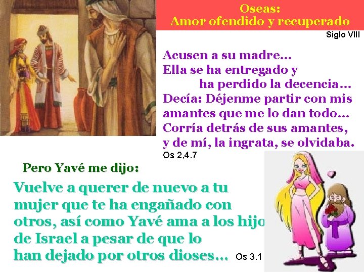 Oseas: Amor ofendido y recuperado Siglo VIII Acusen a su madre… Ella se ha
