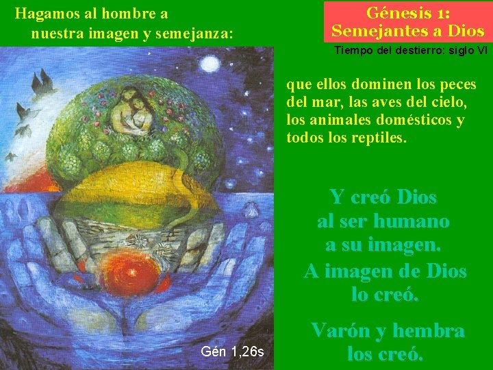 Hagamos al hombre a nuestra imagen y semejanza: Génesis 1: Semejantes a Dios Tiempo