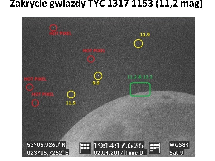 Zakrycie gwiazdy TYC 1317 1153 (11, 2 mag) 