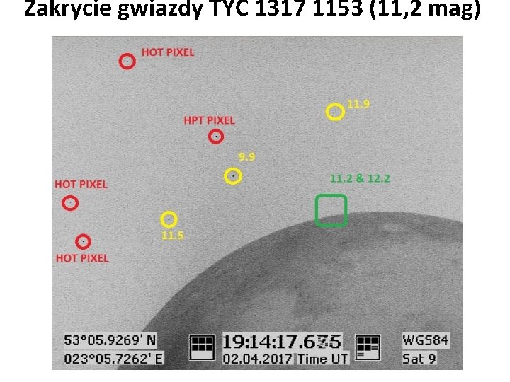Zakrycie gwiazdy TYC 1317 1153 (11, 2 mag) 