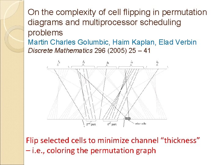 On the complexity of cell flipping in permutation diagrams and multiprocessor scheduling problems Martin