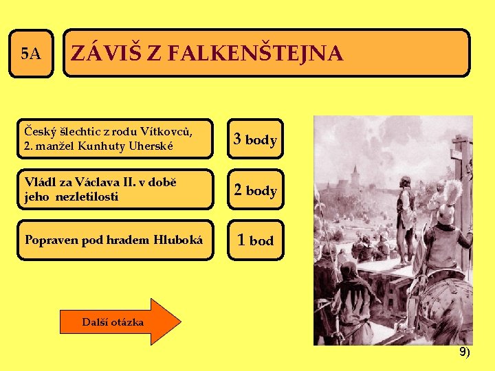 5 A ZÁVIŠ Z FALKENŠTEJNA Český šlechtic z rodu Vítkovců, 2. manžel Kunhuty Uherské