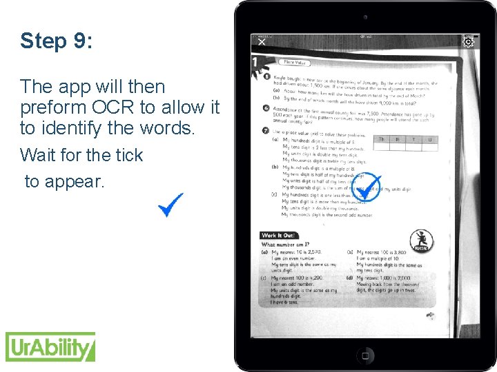 Step 9: The app will then preform OCR to allow it to identify the