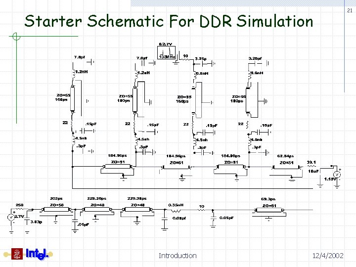 Starter Schematic For DDR Simulation Introduction 12/4/2002 21 