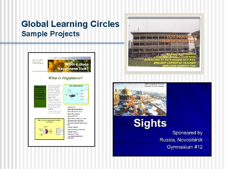 Global Learning Circles Sample Projects 