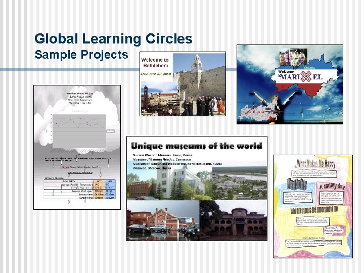 Global Learning Circles Sample Projects 