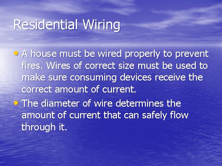 Residential Wiring Conductors Regulating Bodies Diagrams Residential Wiring
