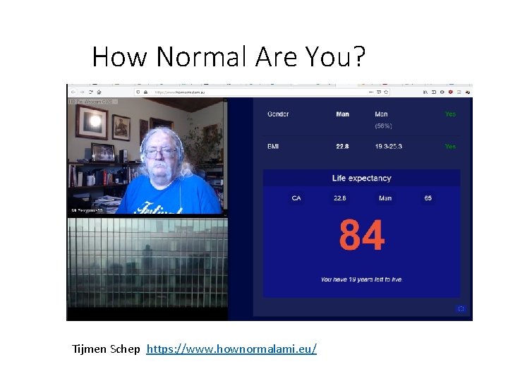 How Normal Are You? Tijmen Schep https: //www. hownormalami. eu/ 