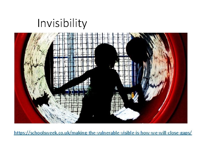 Invisibility https: //schoolsweek. co. uk/making-the-vulnerable-visible-is-how-we-will-close-gaps/ 