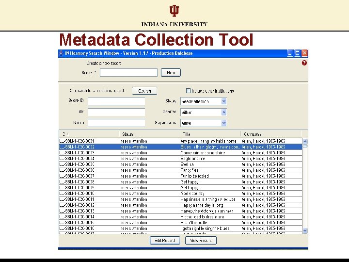 Metadata Collection Tool 