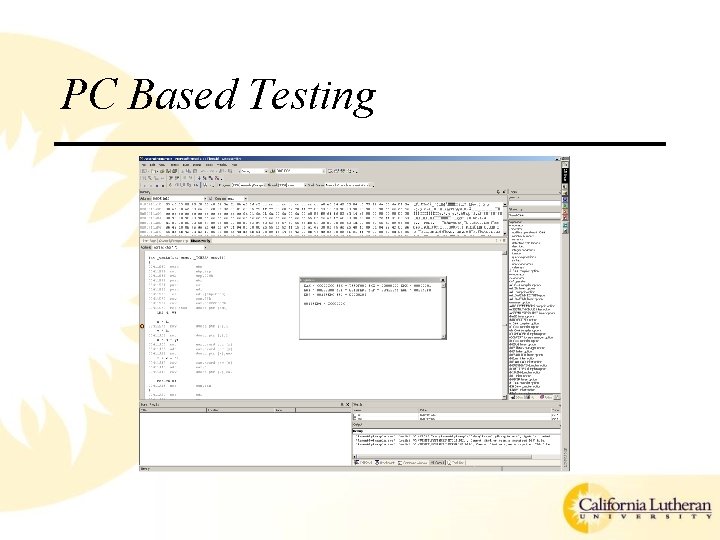 PC Based Testing PC Based Testing
