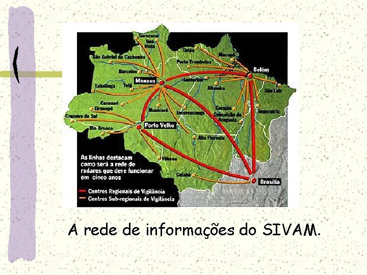 A rede de informações do SIVAM. 