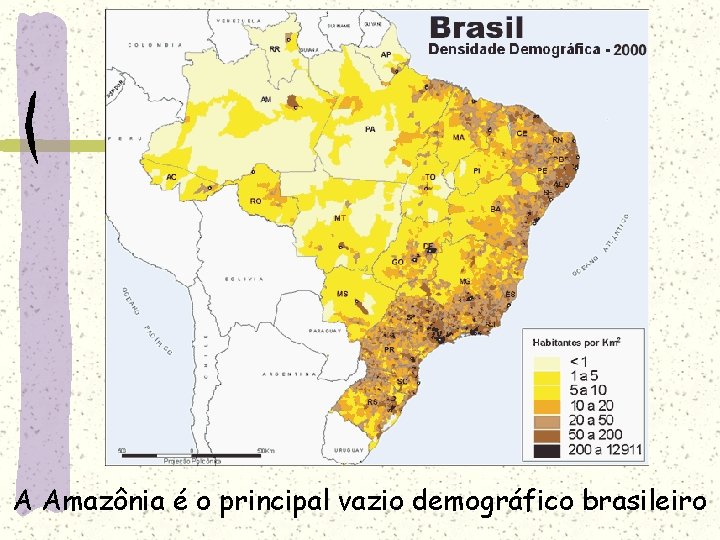 A Amazônia é o principal vazio demográfico brasileiro 