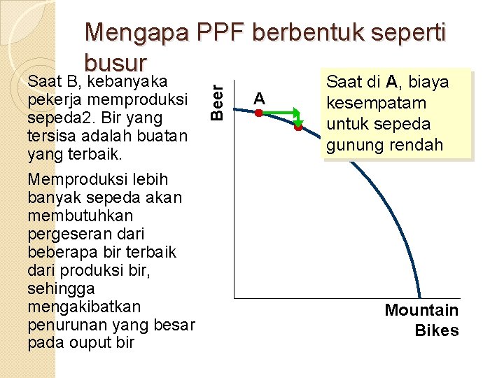 Saat B, kebanyaka pekerja memproduksi sepeda 2. Bir yang tersisa adalah buatan yang terbaik.