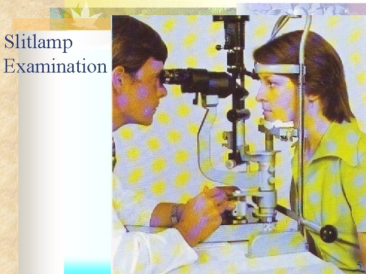 Slitlamp Examination 5 