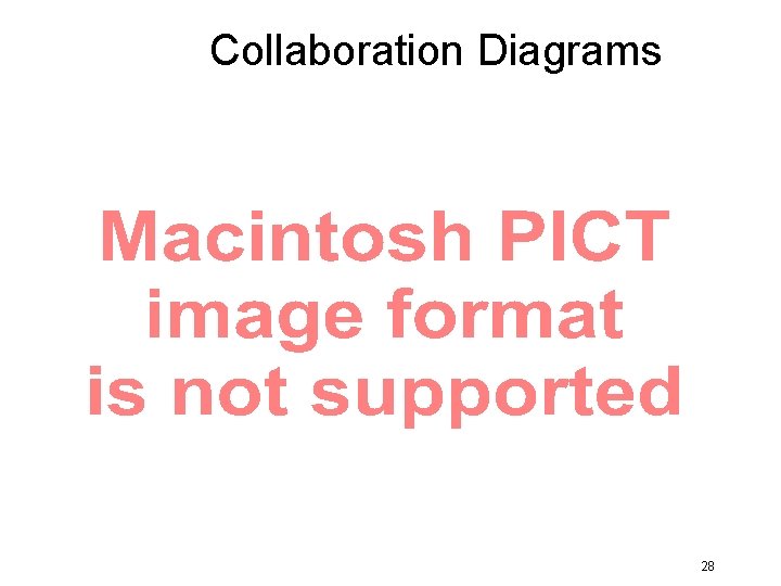 Collaboration Diagrams 28 Collaboration Diagrams 28