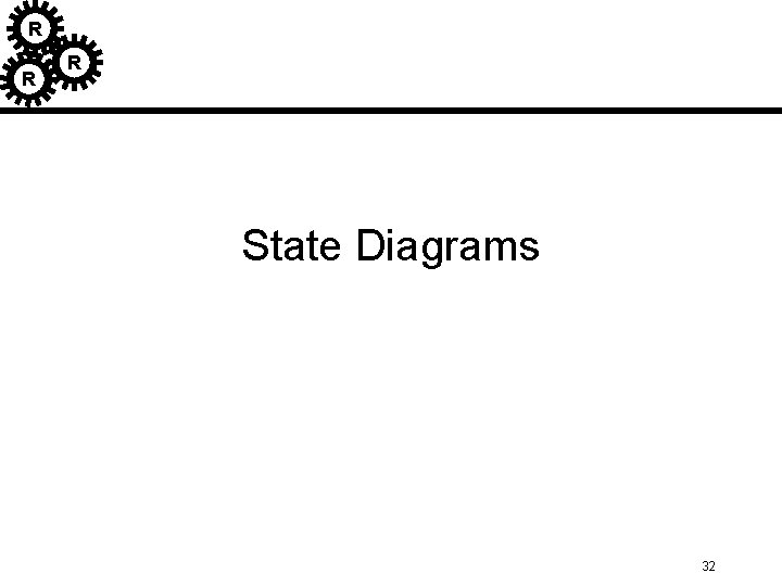 R R R State Diagrams 32 R R R State Diagrams 32