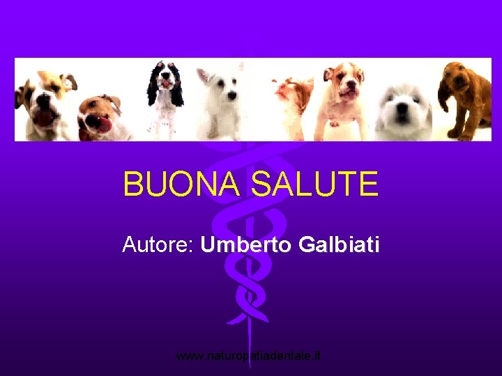 BUONA SALUTE Autore: Umberto Galbiati www. naturopatiadentale. it 