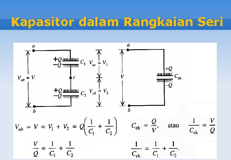 Kapasitor dalam Rangkaian Seri 