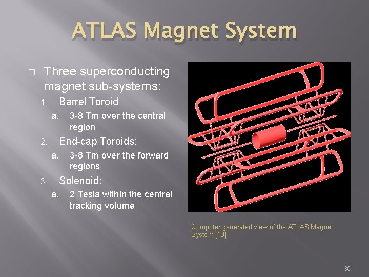 ATLAS Magnet System � Three superconducting magnet sub-systems: Barrel Toroid 1. a. 3 -8