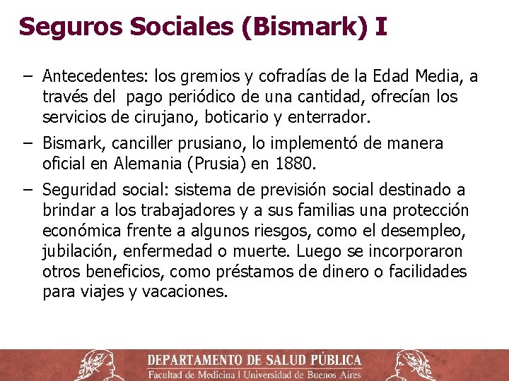 Seguros Sociales (Bismark) I ‒ Antecedentes: los gremios y cofradías de la Edad Media,