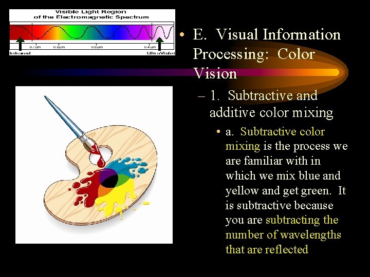  • E. Visual Information Processing: Color Vision – 1. Subtractive and additive color